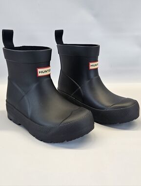 Hunter Boots Black Waterproof Rubber Classic Rain Little Kids Boys 11 Girls 12